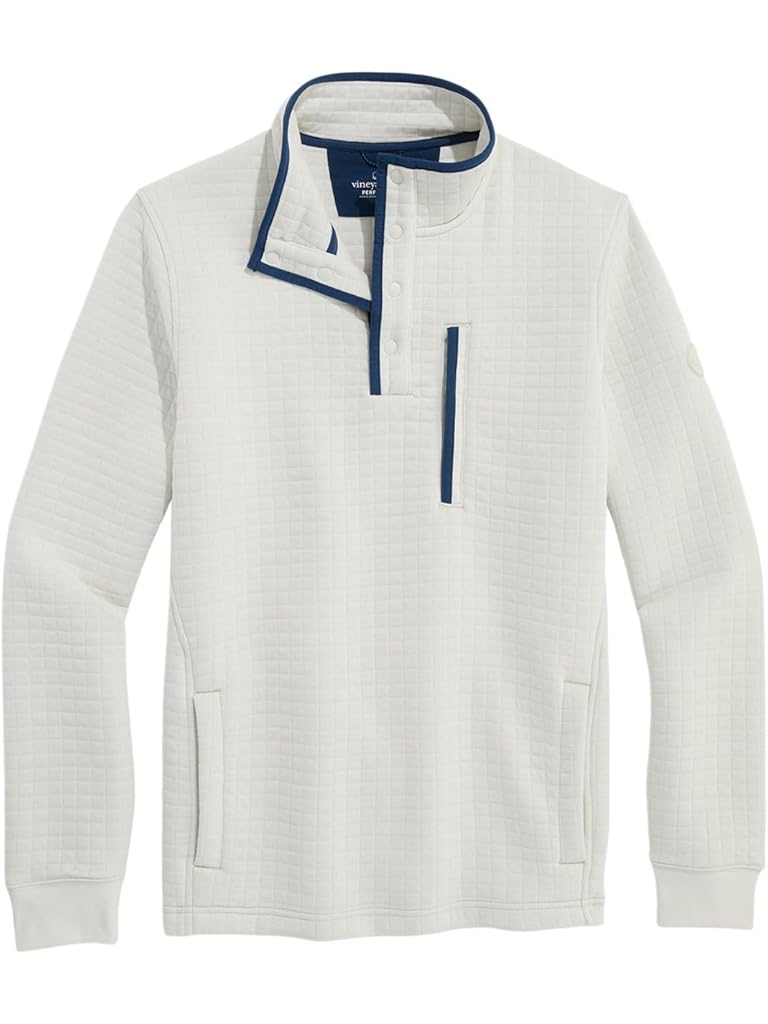 Navy Vineyard Vines Quilted Navigator 1/4 Snap