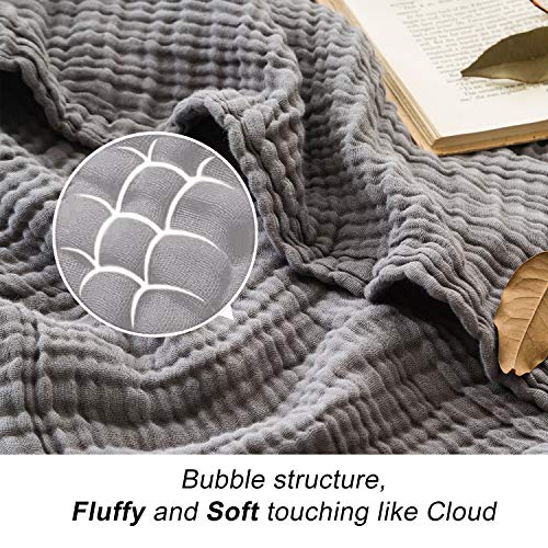 Image of EMME Cotton 55 inchx75 inch Blankets, Grey