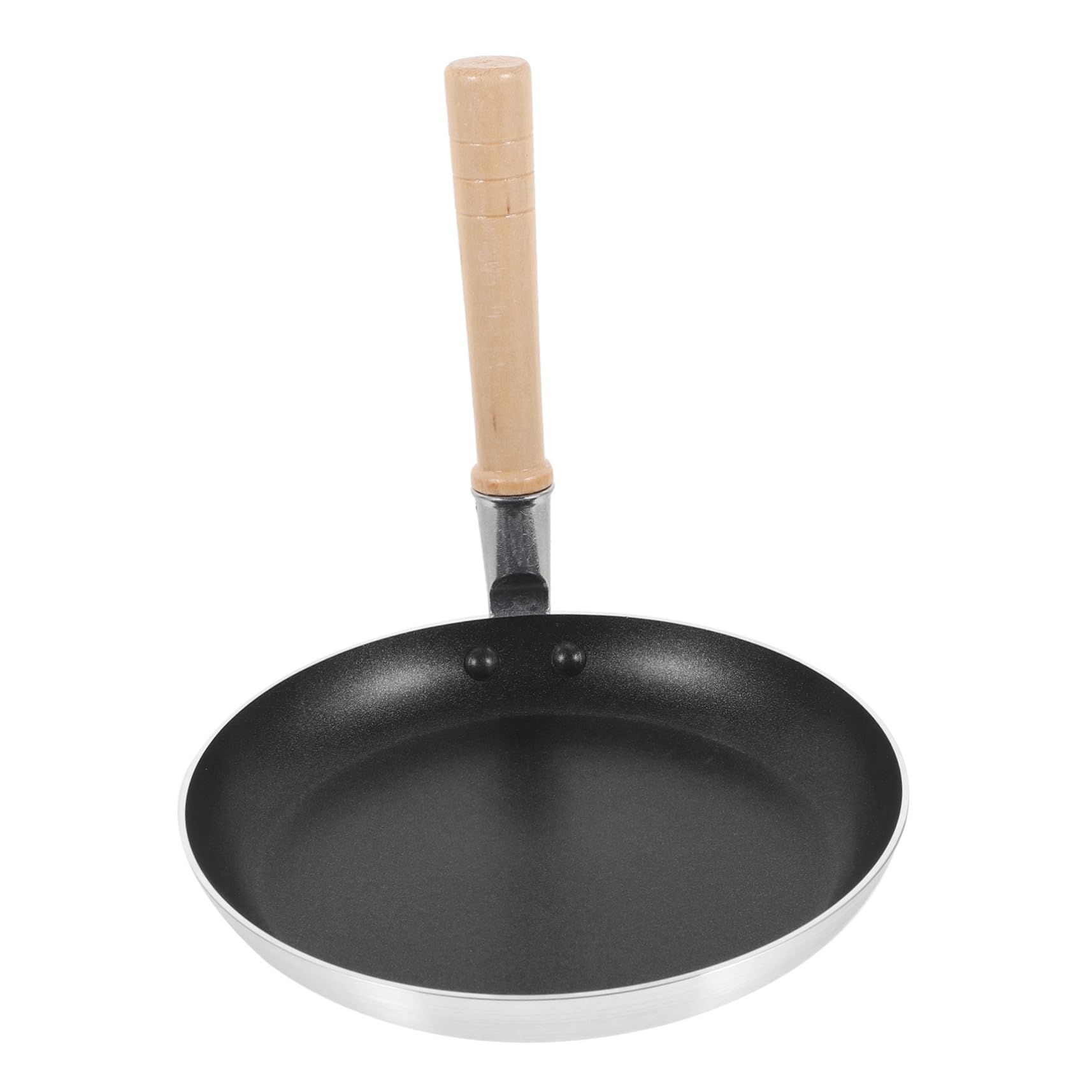 Ciieeo Padella in Alluminio Robusta per Uova e Bistecche, Piccola e Antiaderente Manico Verticale, per Cucina Giapponese