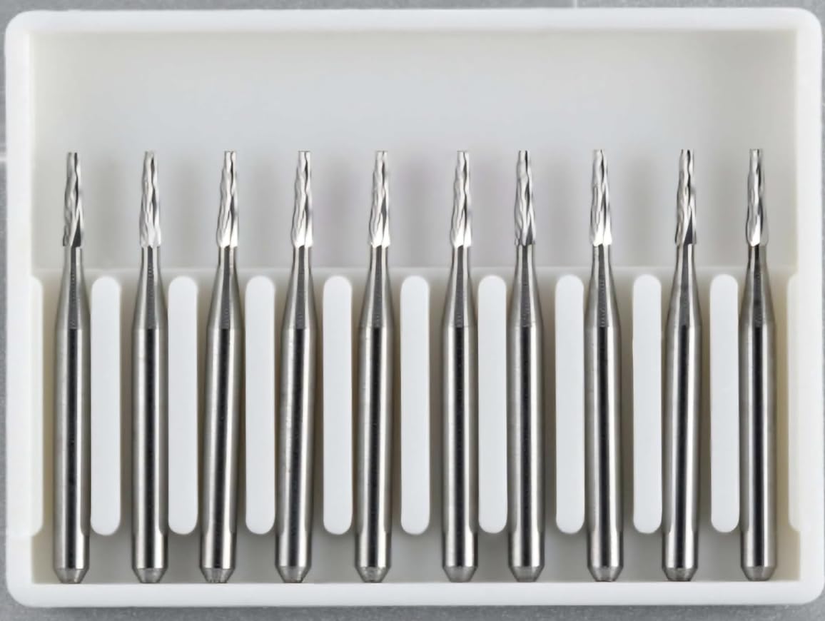 Tapered Auto Glass Windshield Rock Chip Repair Kit Drill Bits Carbide (10PC)