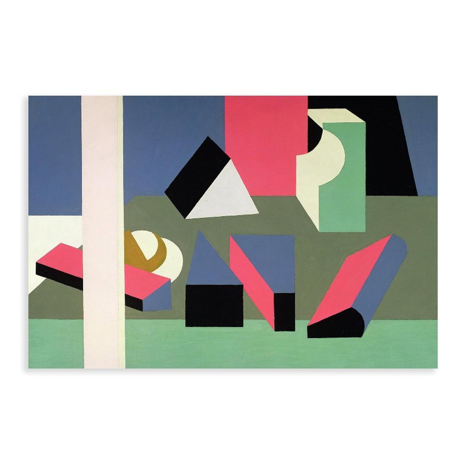 DFJyjFGJJ Patrick Henry Bruce,Still Life Number Twelve,Wall Art Abstract Canvas Poster Bedroom Sports Landscape Office Room Decor Gift 12" L X 18" W