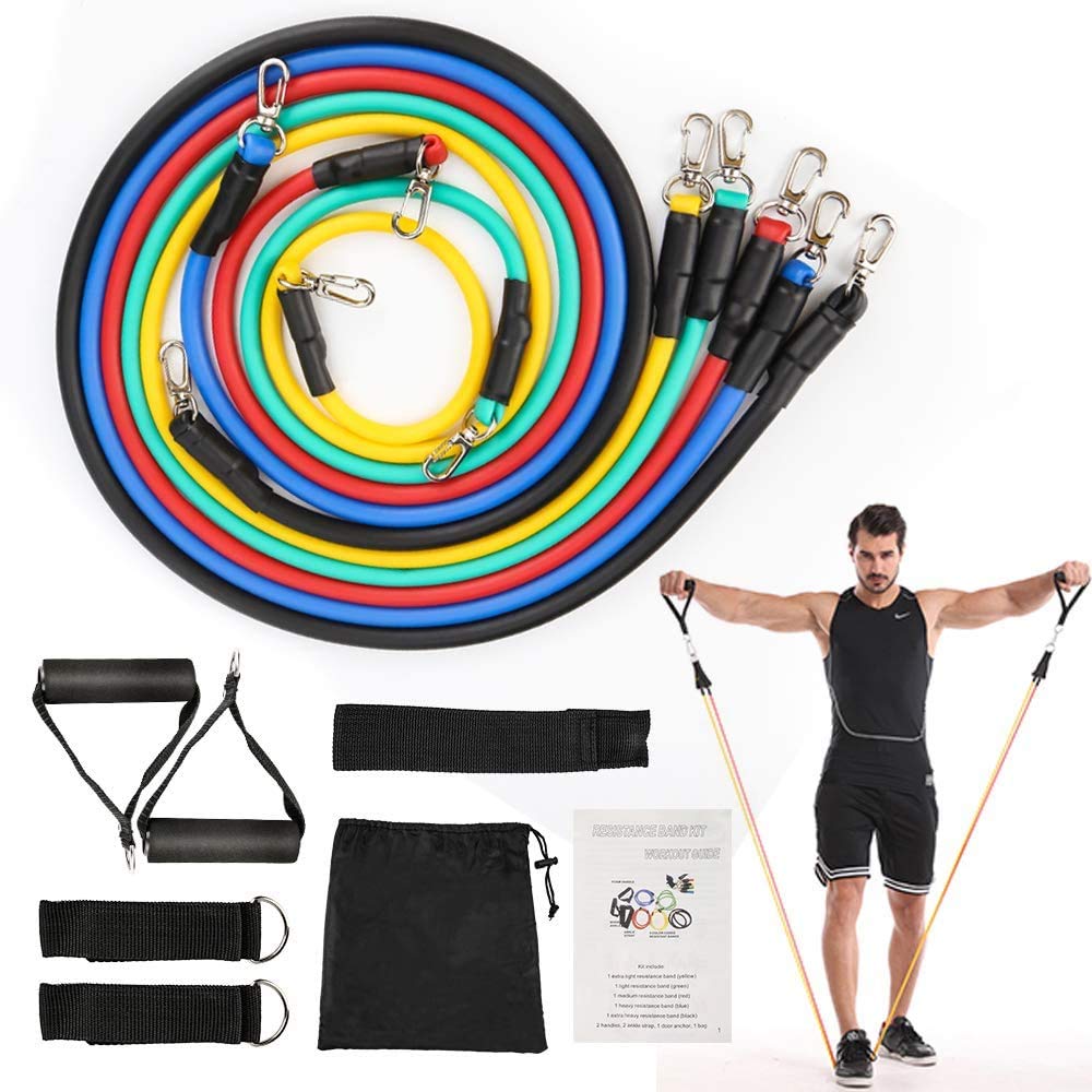 Wosta Exercise Band Power Resistance Bands for Workout for Women & Men (11pcs), Exercise Bands for Home and Gym Workouts. Perfect Resistance Band for Exercise and Muscle Building. (B08VJLWQP3) Amazon Price History, Amazon Price Tracker