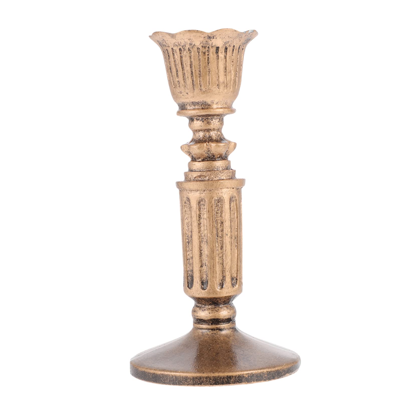ABOOFAN 3 STK Leuchter Dekoration Teelicht Flamme Hochzeitsdeko Gold Spitzkerzen Kerzen Stecken Kerze Für Den Hochzeitstag Schmücken Retro Große Kerzenhalter Gedenkkerze Party Laterne Harz
