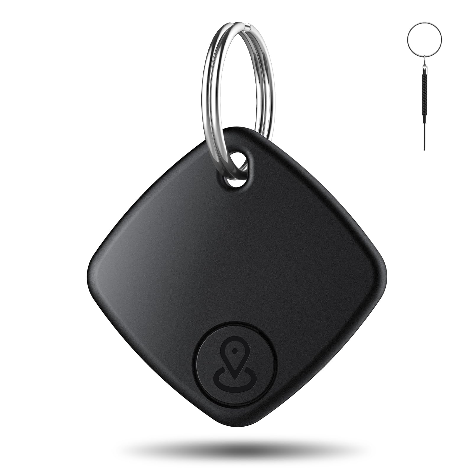 Air Tracker Tag 1 Pezzo, Smart Tracker Compatibile con Apple Dov'è (Solo iOS), Localizzatore con Cordino/Portachiavi, Trova Oggetti per Valigie/Chiavi/Bagagli/Portafogli, IP67, Batteria Sostituibile