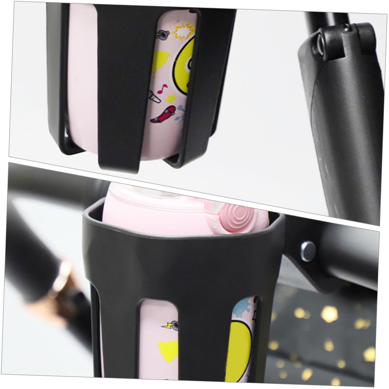 HANABASS Cup and Bottle Holder for Stroller Easy Install No Tools Pp Material for Everyday Use