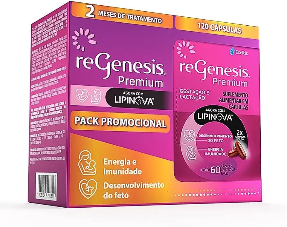 Polivitamínico ReGenesis Premium para Gestantes 120 cápsulas