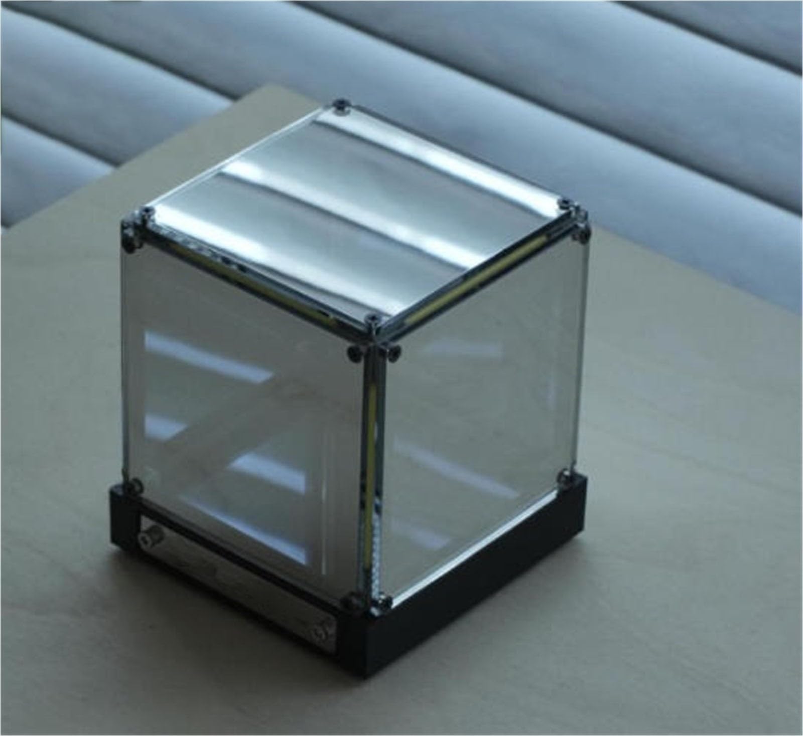 Lampada Infinite Space Abyss, Cubo Tesseract 4D Infinite Space Abyss Light Touch Dimmerabile Cubi Specchio Infinity Ricaricabile LED Hyper Cube Luce Notturna(White)