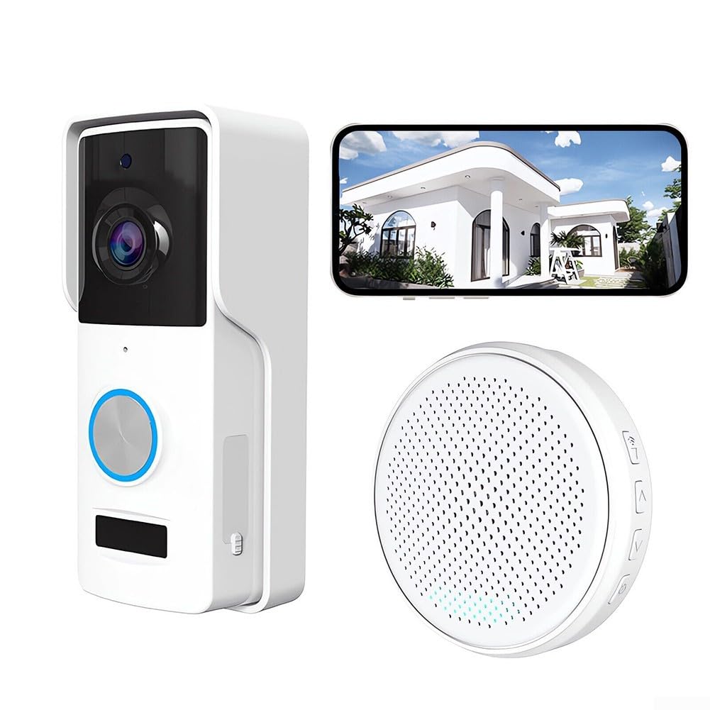 Sonnette Vidéo Fil 2K Grand Angle 90° IP65 Sonnette Vidéo Fil