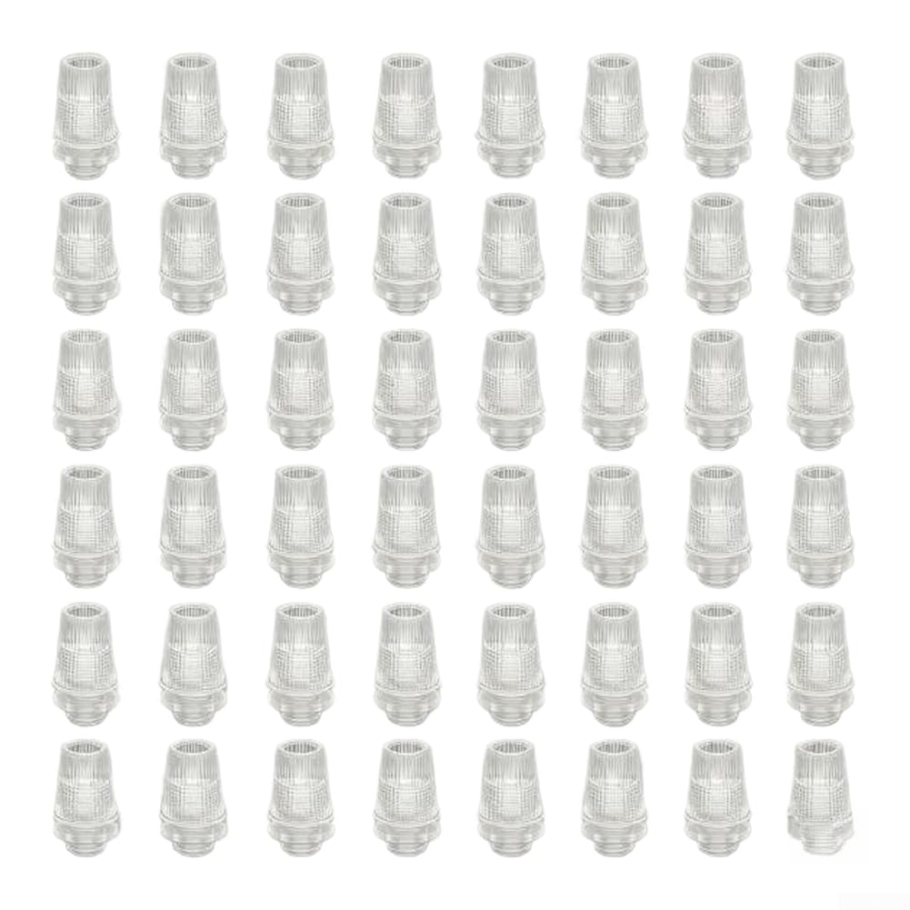 50pcs Abrazaderas Cable PC 3.8-5.4mm Anti-deslizamiento(PC White)