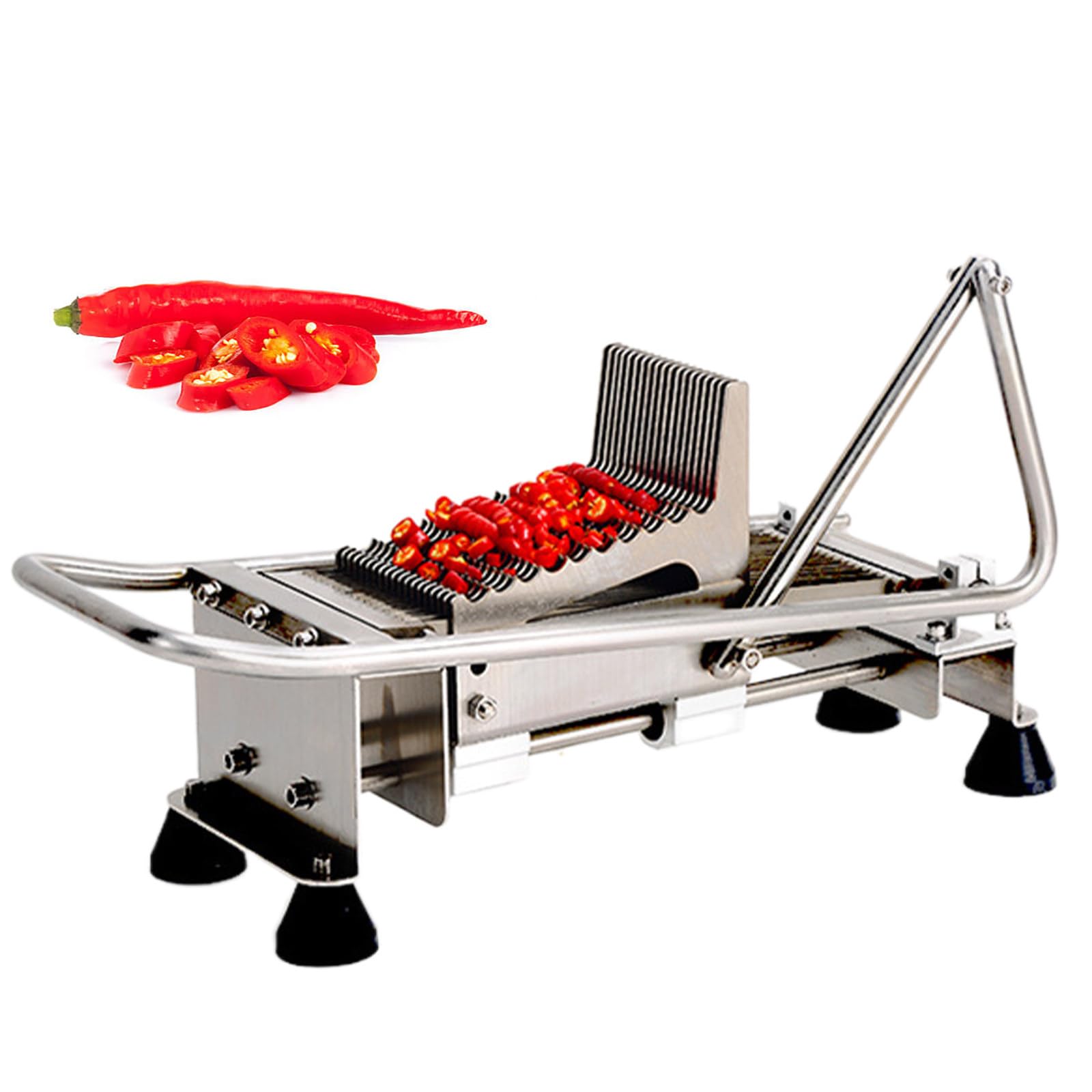 Tritatutto Manuale per Peperoni Rossi, Utensile da Taglio Specifico per Peperoncino, Tritatutto Multifunzionale per Verdure, per Cucina di Casa e Ristorante.
