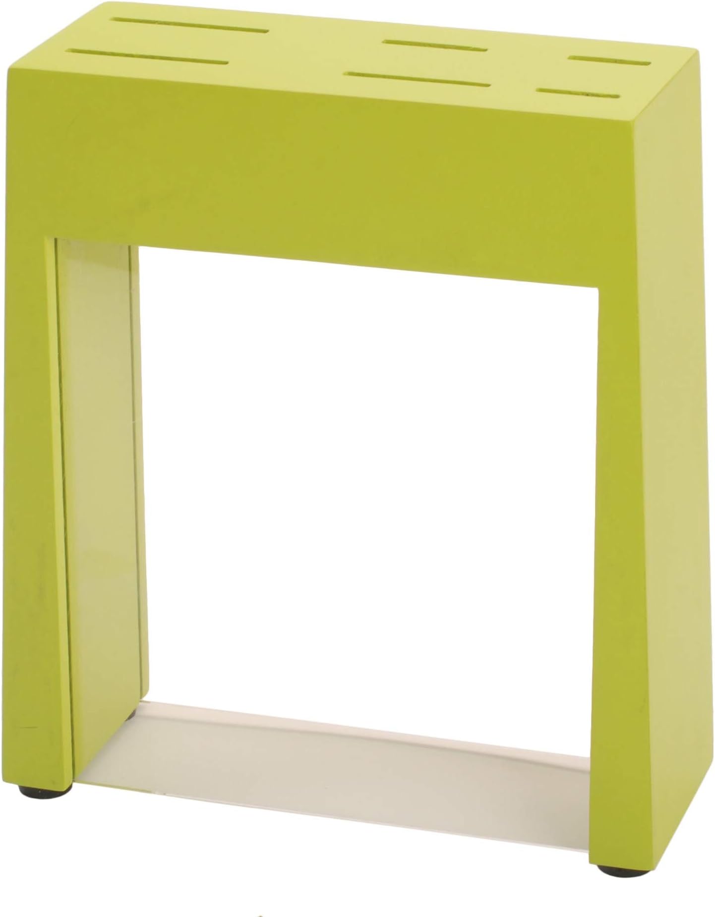 Counter Block Knives with See Thru Window, Green