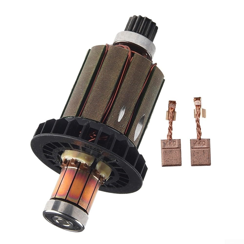 619496-0 Anker und Kohlebürsten CB440 Kompatibel mit für Makita DHP458 BHP458 DDF458 BDF458 Werkzeuge Ersatzteile für Akku-Bohrmaschinen und Hammer