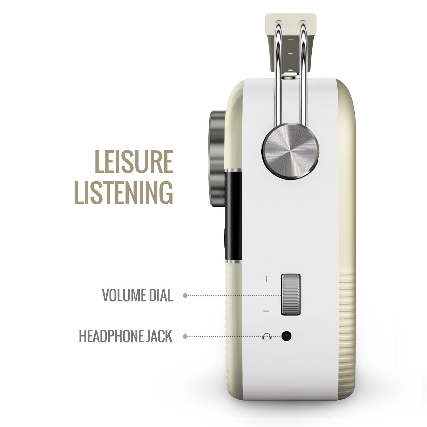 Saregama Carvaan Hindi - Portable Music Player with 5000 Preloaded Songs, FM/BT/AUX (Porcelain White) — Amazon image 2