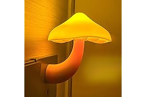 ESupport Plug-in Mushroom Night Light: Warm, Energy-Efficient Illumination
