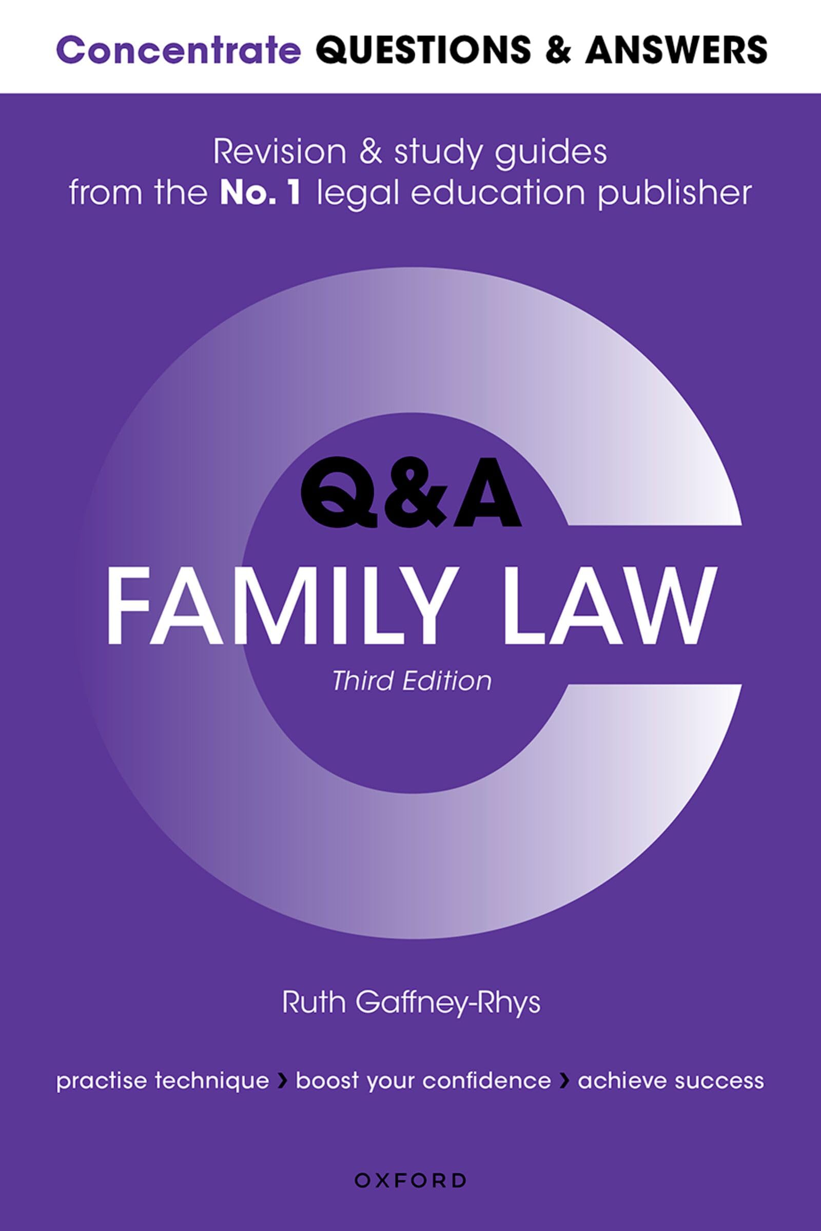 Concentrate Questions and Answers Family Law by Ruth Gaffney-... - 9780192897220