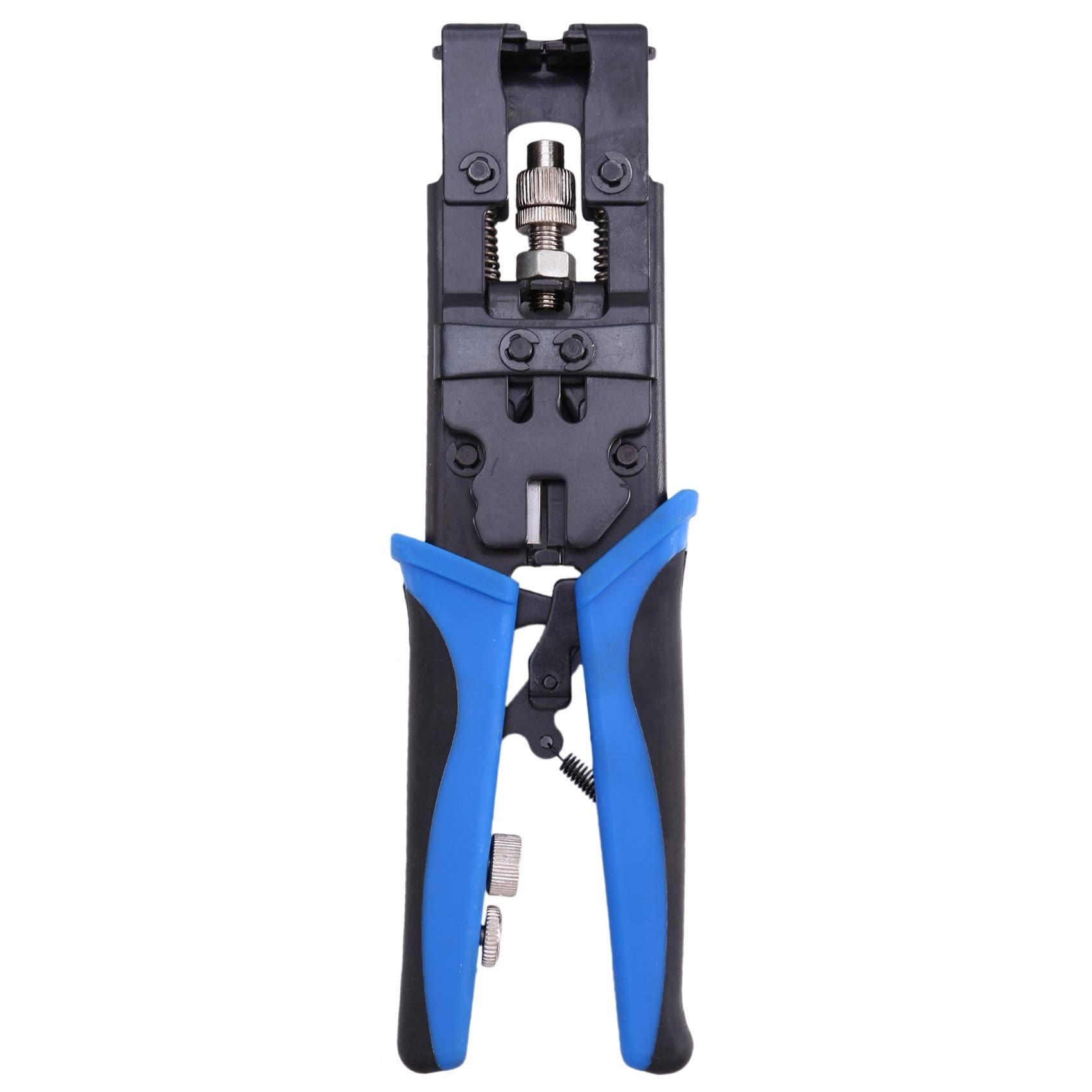 Bordhap 1Pc Coax Compression Crimper Tool Bnc//F Crimp Connector Rg59/58/6 Cable Wire Cutter Adjustable Crimping Plier