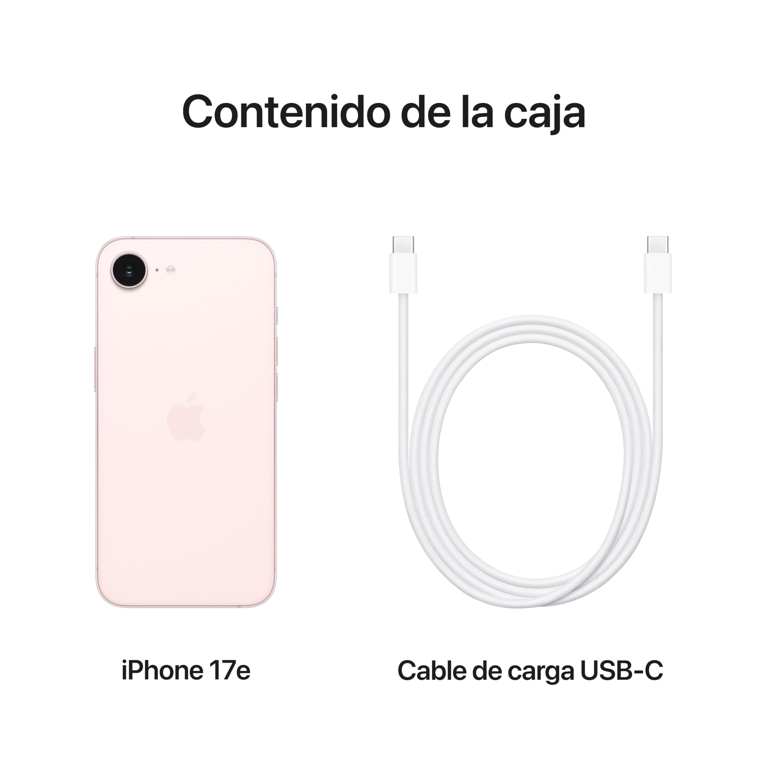 Apple iPhone 17e de 256 GB: Pantalla Super Retina XDR de 6,1 Pulgadas, Chip A19, autonomía para Todo el día, cámara Fusion de 48 Mpx; Rosa — view 6