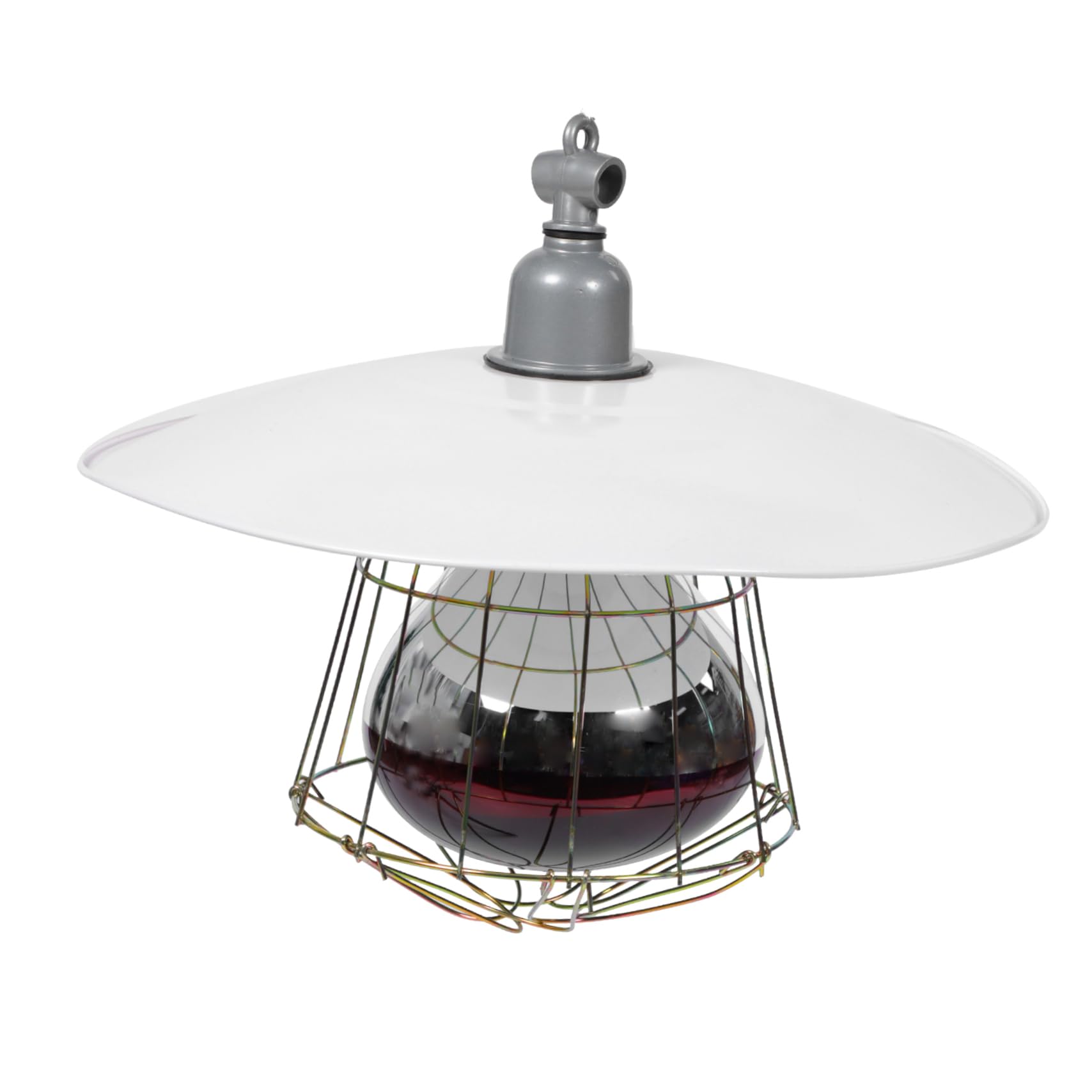 Luxshiny Lampada Riscaldante per Bestiame Coprilampada in Metallo Bianco Resistente ad Alte Temperature per Gabbie di Animali e Maialini in Spazi Interni Domestici Colore Casuale