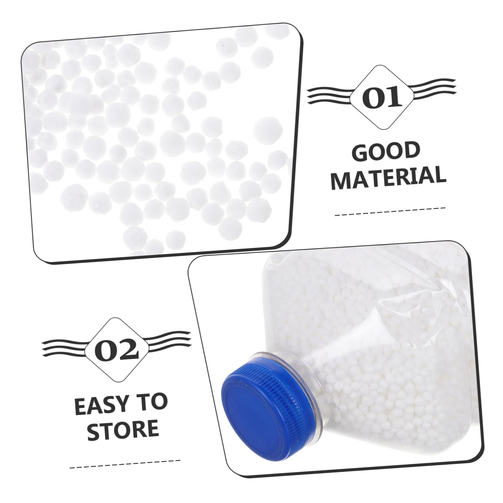 Granuli Bianco Ricaricabili Deumidificatore Assorbiumidità | Plastica, per Bagni e Auto, Effetto Prolungato ad Alta Efficienza, Riduce L’umidità