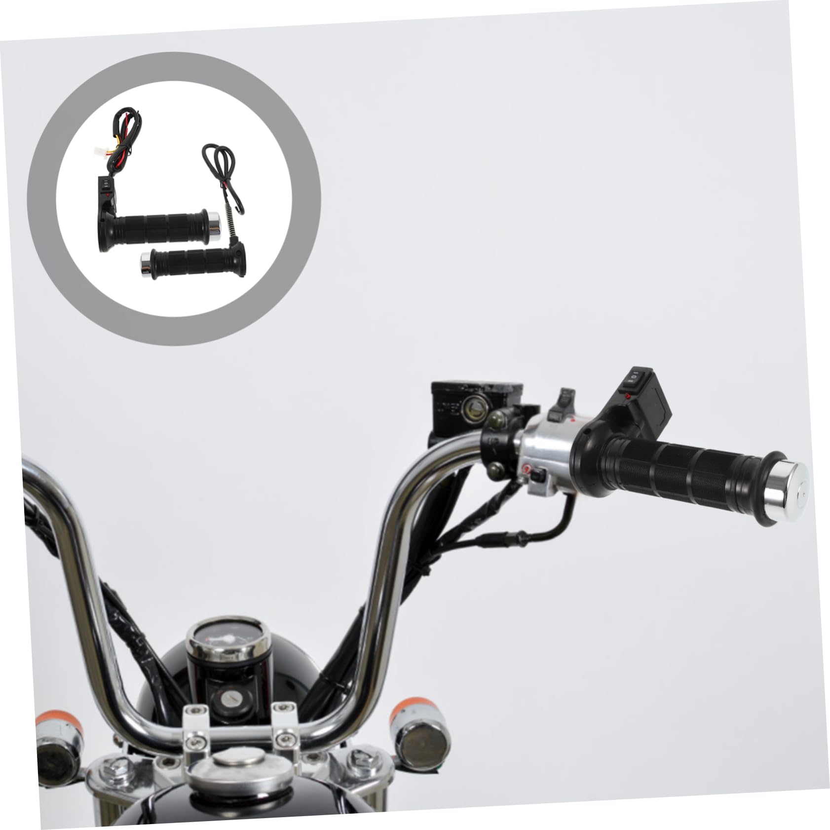 VALICLUD Poignées Chauffantes pour Guidon de Moto Accessoires de Guidon pour Moto Poignées de Chauffantes