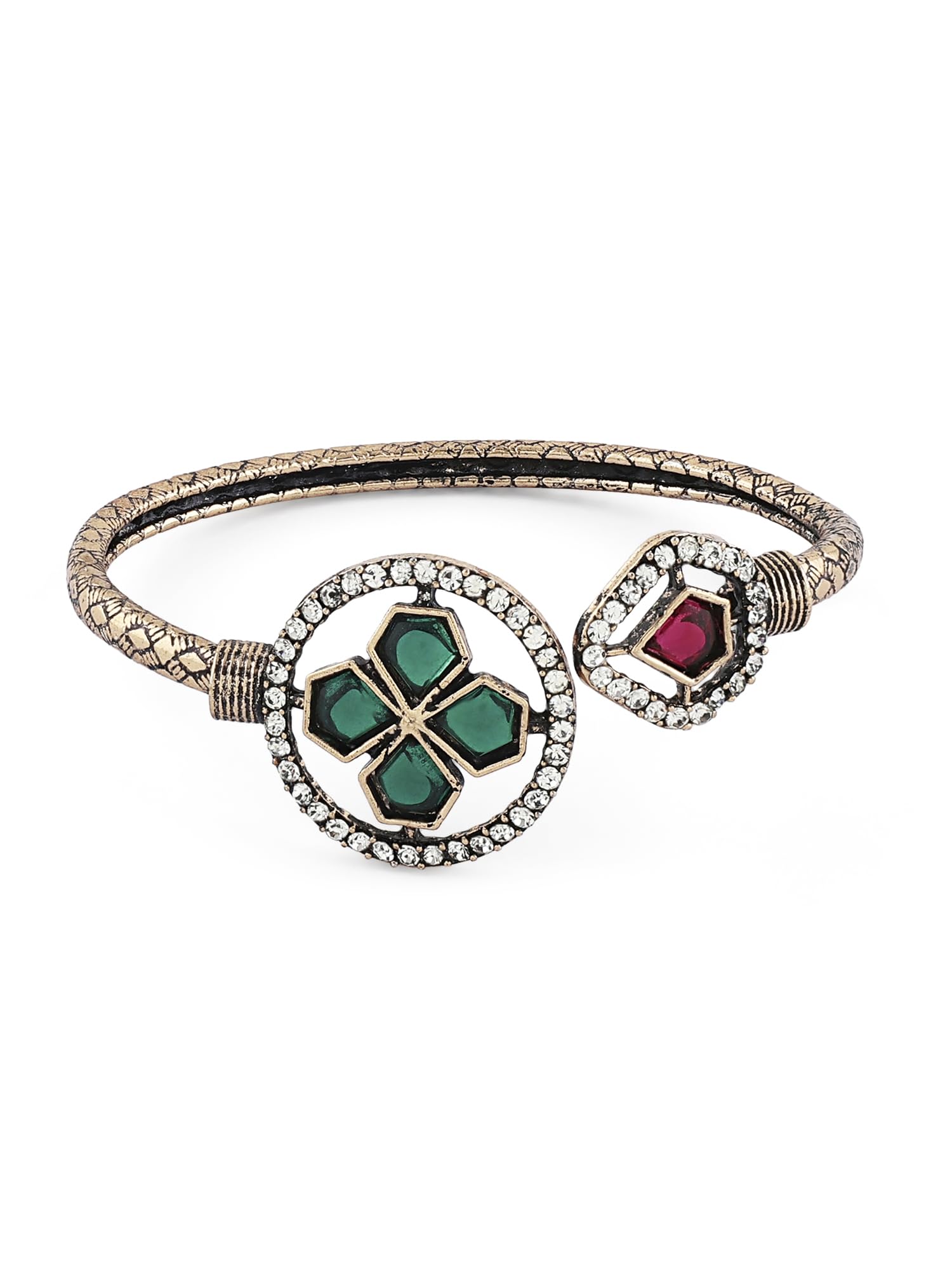 See full amazon price history chart for ZAVERI PEARLS Green & Pink Austrian Diamonds & Stones Embellished Kada Bracelets For Women-ZPFK16890 ZAVERI PEARLS Green & Pink Austrian Diamonds & Stones Embellished Kada Bracelets For Women-ZPFK16890 (B0CM9KH341) Amazon Price History, Amazon Price Tracker