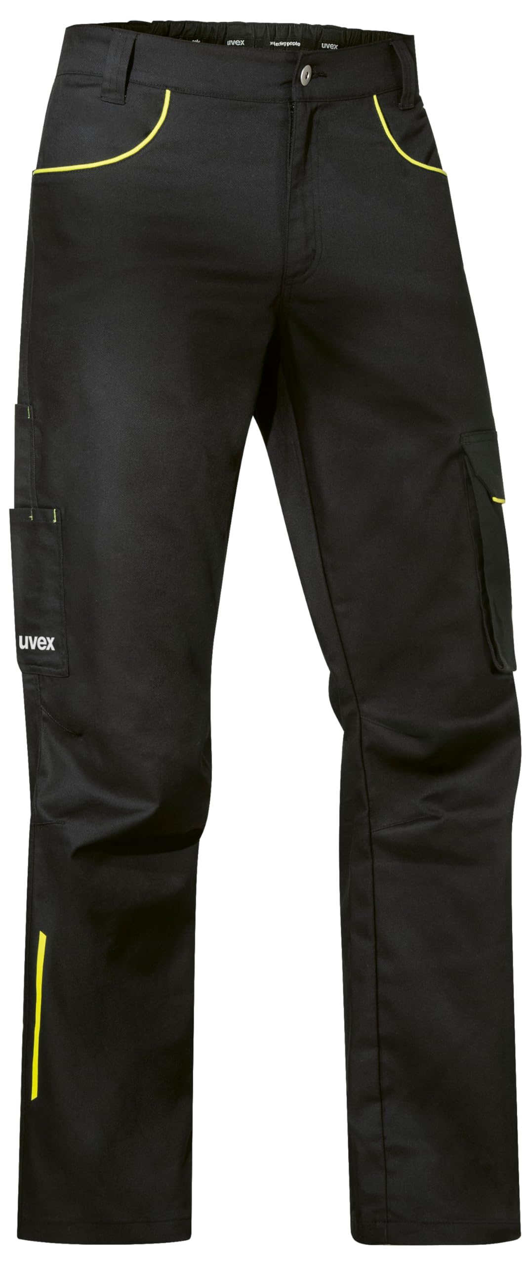 Uvex Tune-up Light Arbeitshose Herren – Leichter 2-Wege-Stretch – Schwarz-Gelb Größe 56