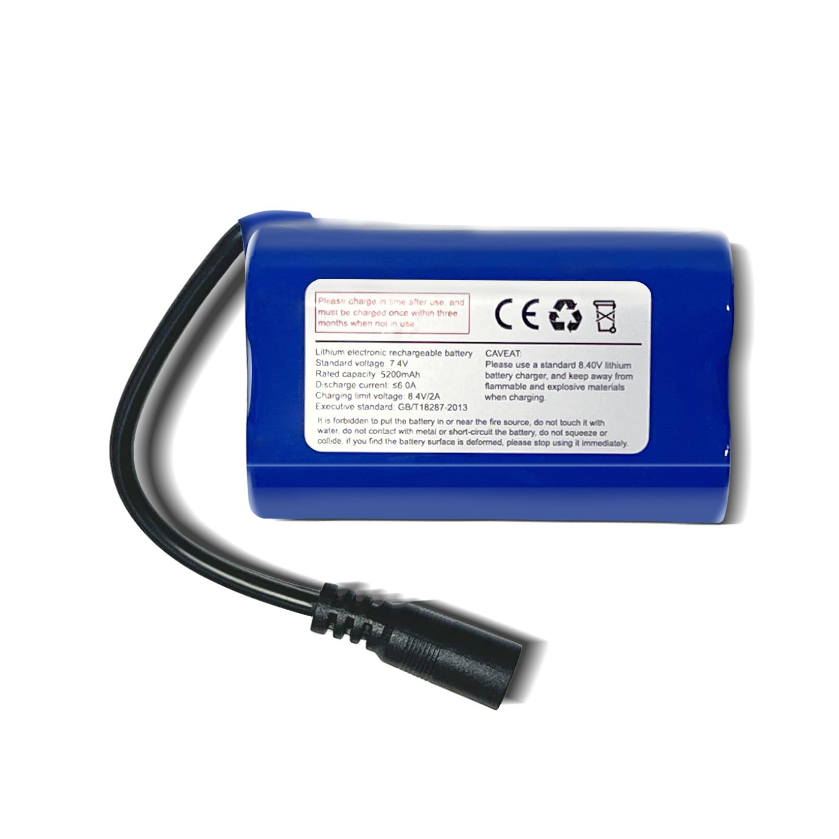 AHWZ 7.4V 5200Mah Lipo Battery for Remote Control Fishing Bait Boat,5200 mAh