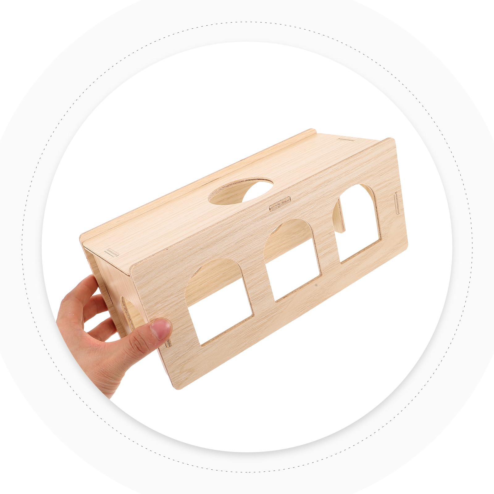 Holztunnel für Hamster und Kleintiere, 2 Stück, Holz