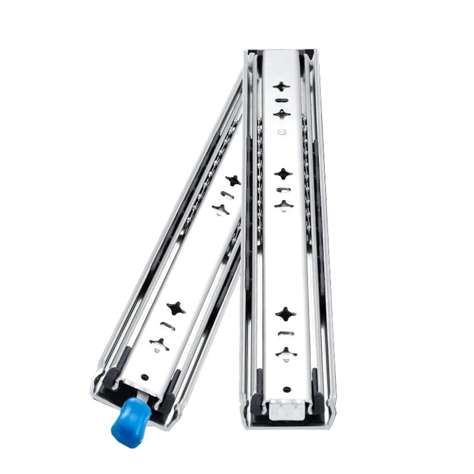 Ppqiru 30Inch(750Mm) 2Pair Heavy Duty Locking Drawer Slides 250 Lb Load Capacity 10-60 Inch Side Mount Full Extension Ball Bearing Industrial Rail For Cabinet Drawer(,With Lock)