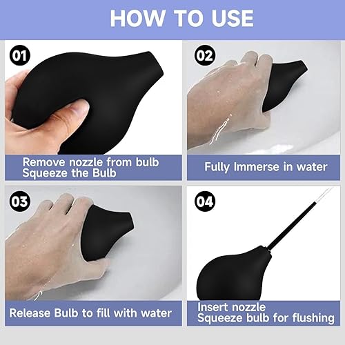 Miniatura 4 de Kit de 9 bombillas de enema para hombres y mujeres, manguera de silicona de 19 pulgadas, boquilla de enema, tubo de colon, ducha vaginal anal, bomba