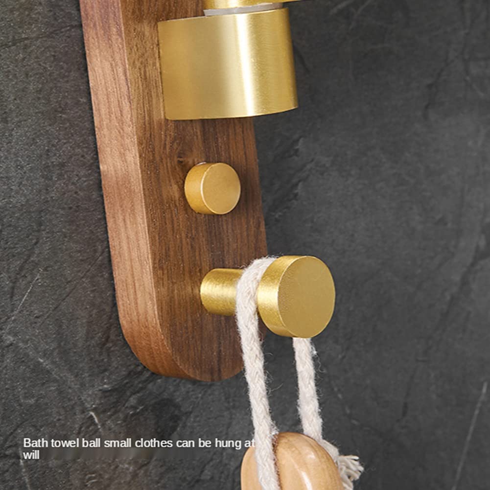 Porte-serviettes En Noyer Sans Perforation, Barre De Salle De