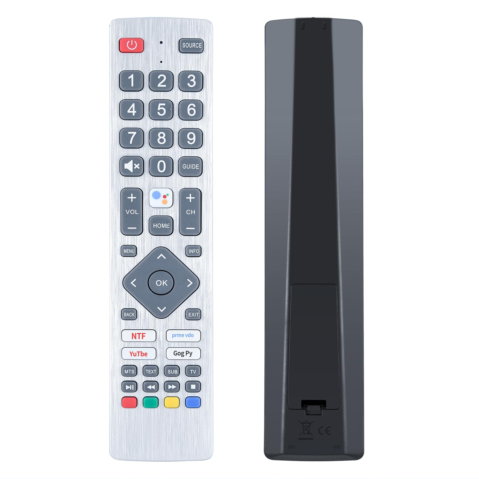 SHWRMC0133 Telecomando di ricambio IR compatibile con Sharp Aquos Ultra HD Smart TV 24BI6EA, 32BI5EA, 40BI5EA, 40BL2EA, 40BN6EA, 43BL5EA, 43BL5EA, 43BN5EA, 55BL5EA, 65BL3EA (senza controllo