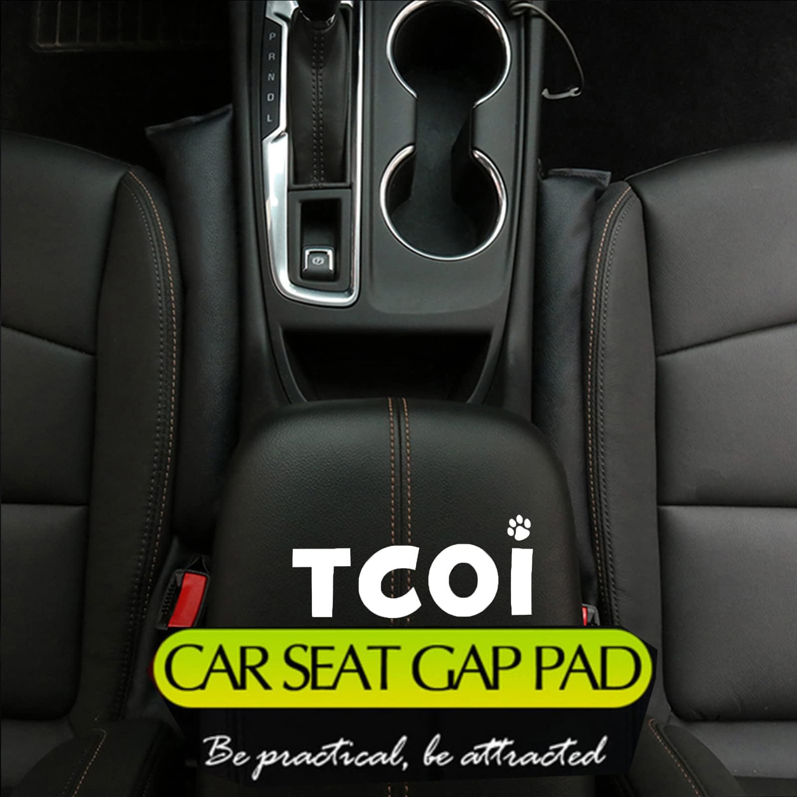 PU Leather Car Seat Gap Filler Set, 2 Pieces Seat Gap Soft Pad for Car