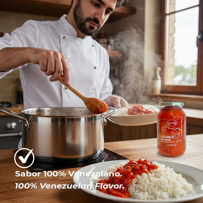 Miniatura 3 de Aji Dulce Venezolano En Agua Hecho en Venenzuela Picante Pau Vegano Sin Gluten 16.58 oz El Auténtico Sabor Venezolano
