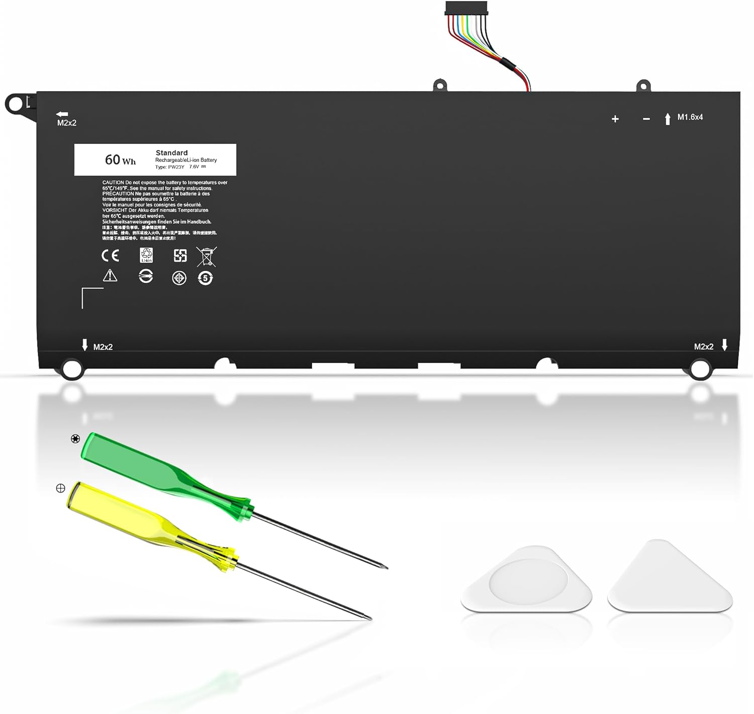 New 3HWPP 15.2V 68Wh 4-Cell Laptop Battery Compatible with Dell Latitude 5501 5401 5510 5410 5411 5511 Precision 3551 3541 Inspiron 17 7500,7706 2-in-1,7506 2-in-1 Black N2NLL 10X1J 1VY7F 451-BCMN