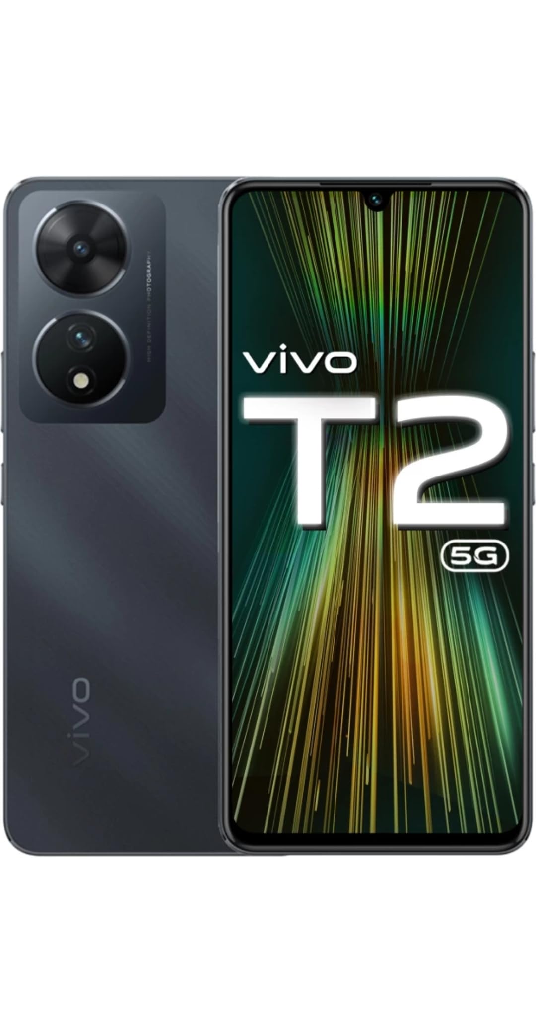 Vivo T2 5G (Velocity Wave, 128 GB) (8 GB RAM), Black
