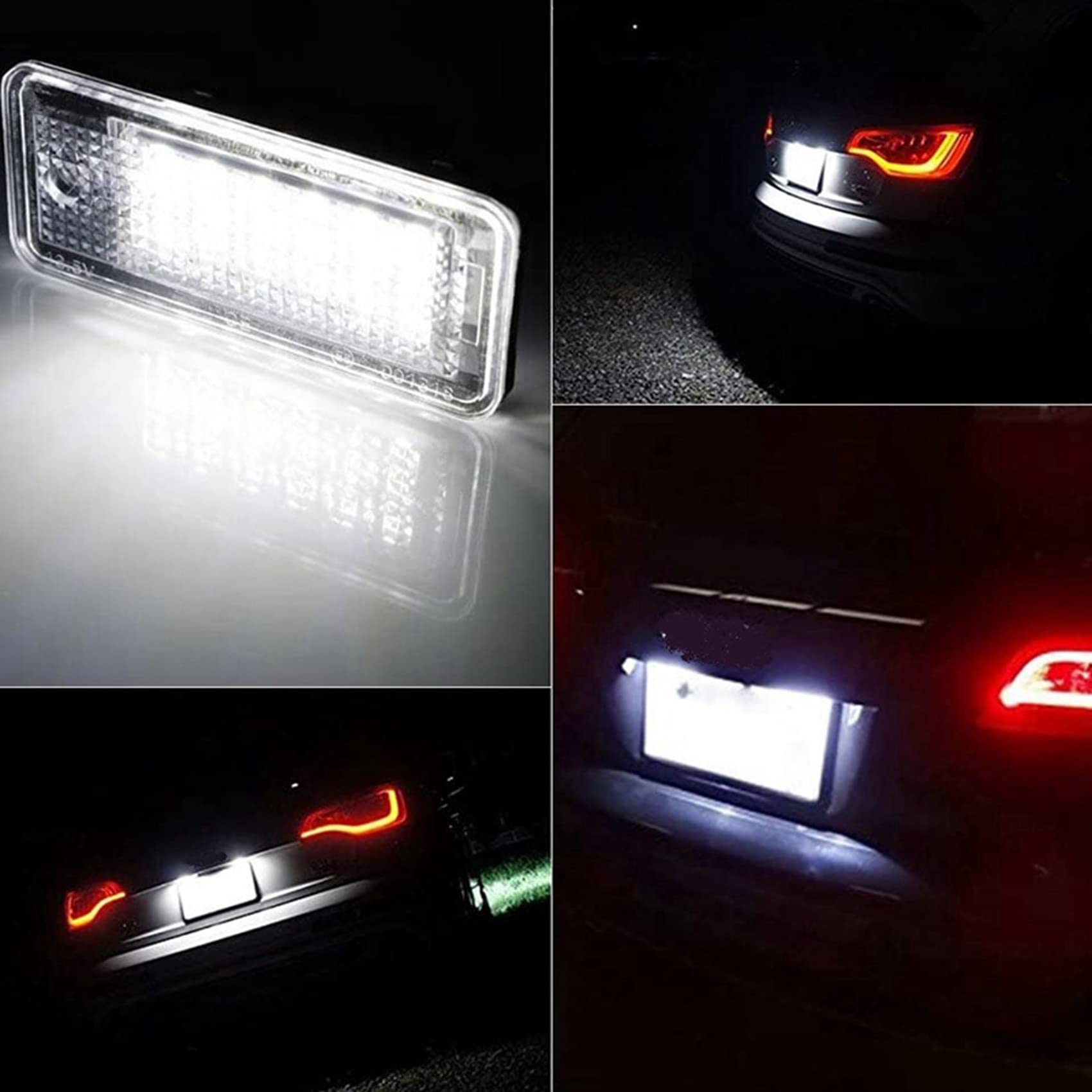 8X LáMpara de Luz de Placa de MatríCula LED de Coche para A3 8P A4 B6 B7 A5 A6 4F A8 S8 C6