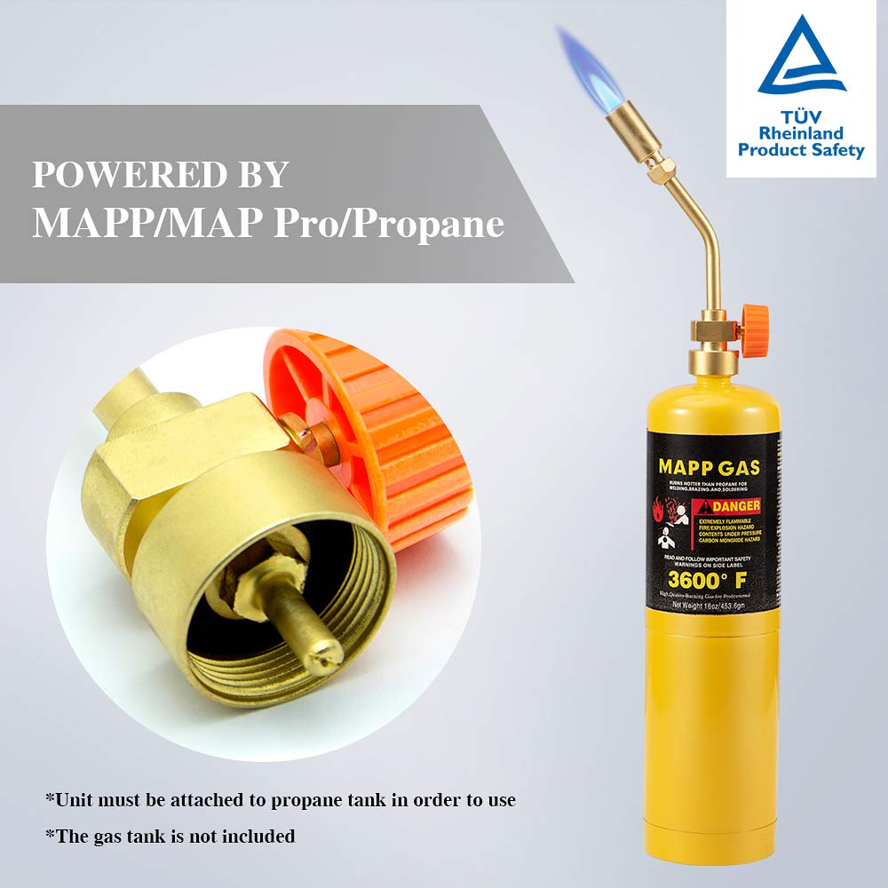 Brass Pencil Flame Propane Torch Head, Upgraded Solid Brass Propane