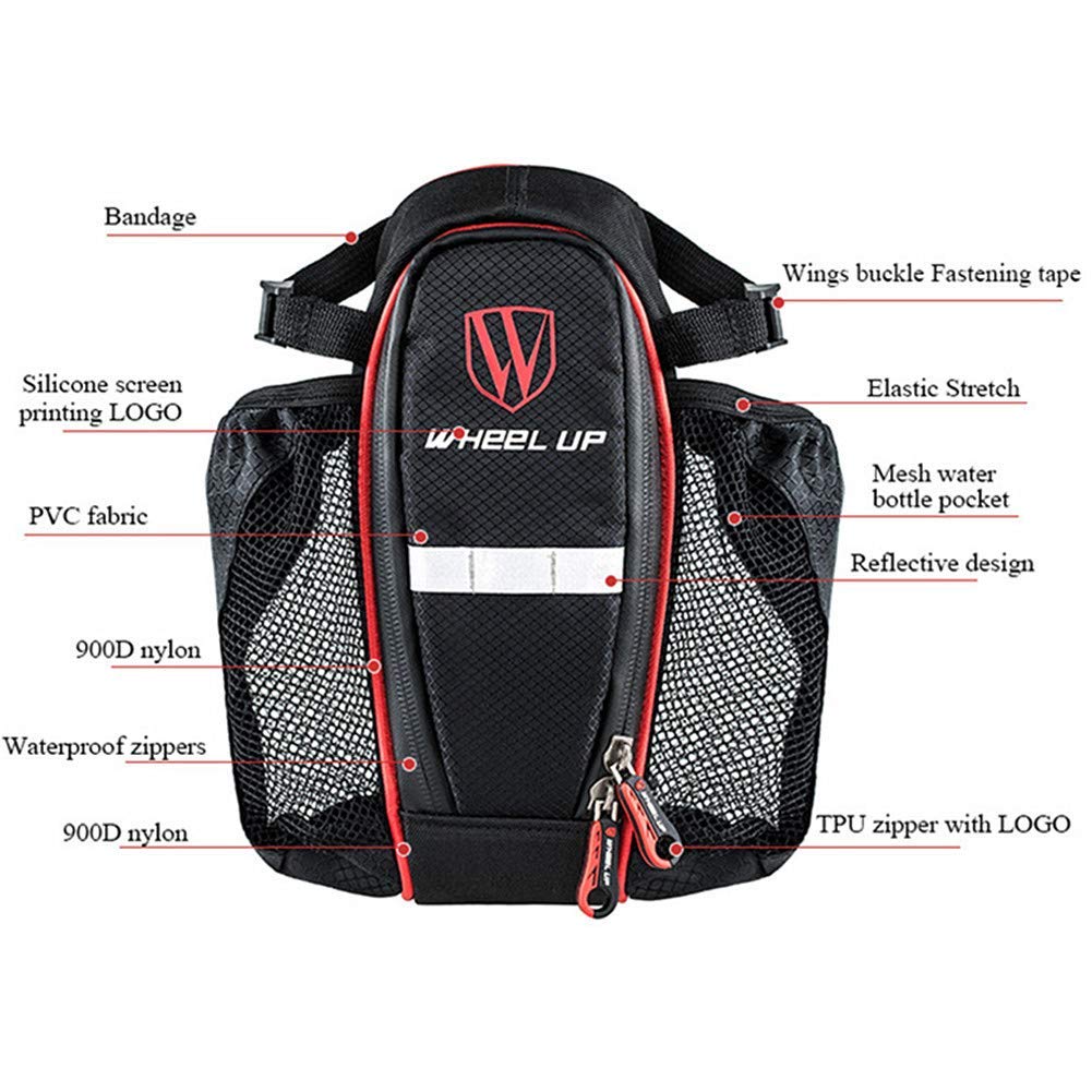 Bolsa de Bicicleta Bolsa de sillín para hervidor de Agua Montar en Bicicleta de montaña Suministros de Ciclismo Bolsas de Almacenamiento de Bicicletas para Bicicletas de Carretera