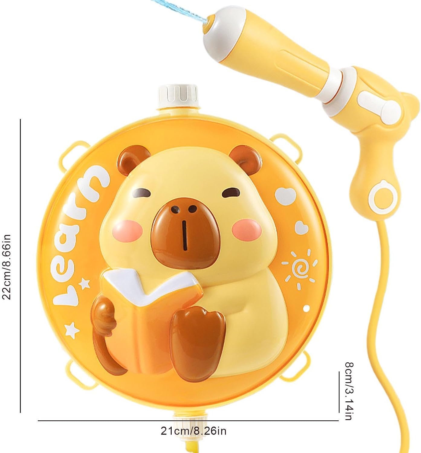 Backpack Water Squirter - Capybara WaterGun Toy, Large Capacity Pull Push Waters Blasters for Kids Outdoor Play, Fun Soaker Toy for Beach Pool Backyard Lake Park Picnic Party Use