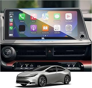 Ruiya Screen Protector for 2023 Toyota Prius 12.3-in Touchscreen Toyota Prius 2023 Accessories 9HD Clear Audio Tempered Glass Protective Film Compatible with 2023 Toyota Prius XLE,Limited(Upgraded)