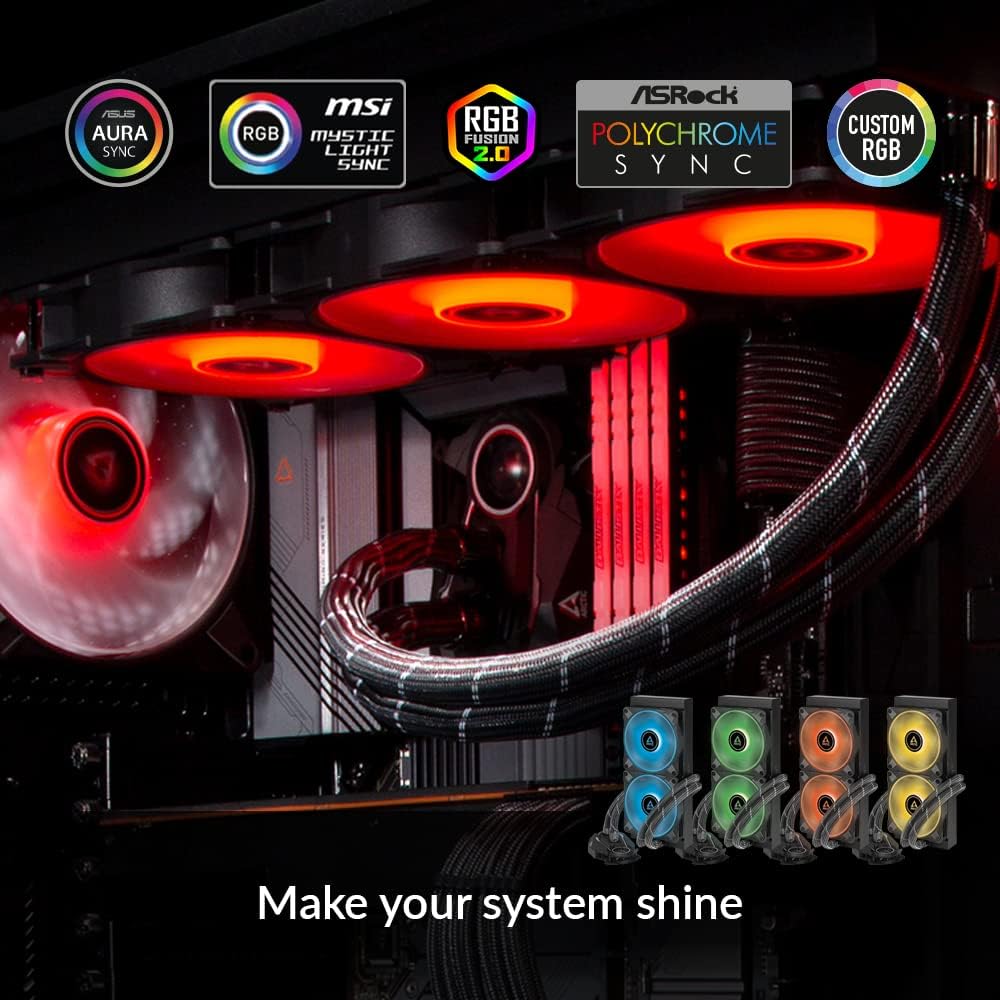ARCTIC Liquid Freezer II 360 RGB - Multi-Compatible All-in-one CPU AIO Water Cooler with RGB, Compatible with Intel & AMD, efficient PWM-Controlled Pump, 200-1800 RPM, LGA1700 Compatible