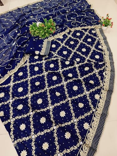 Image of Heavy Embroidery Work Semi Stitched Shimmer Silk Rajputi Poshak For Women Rajasthani Lehenga Choli