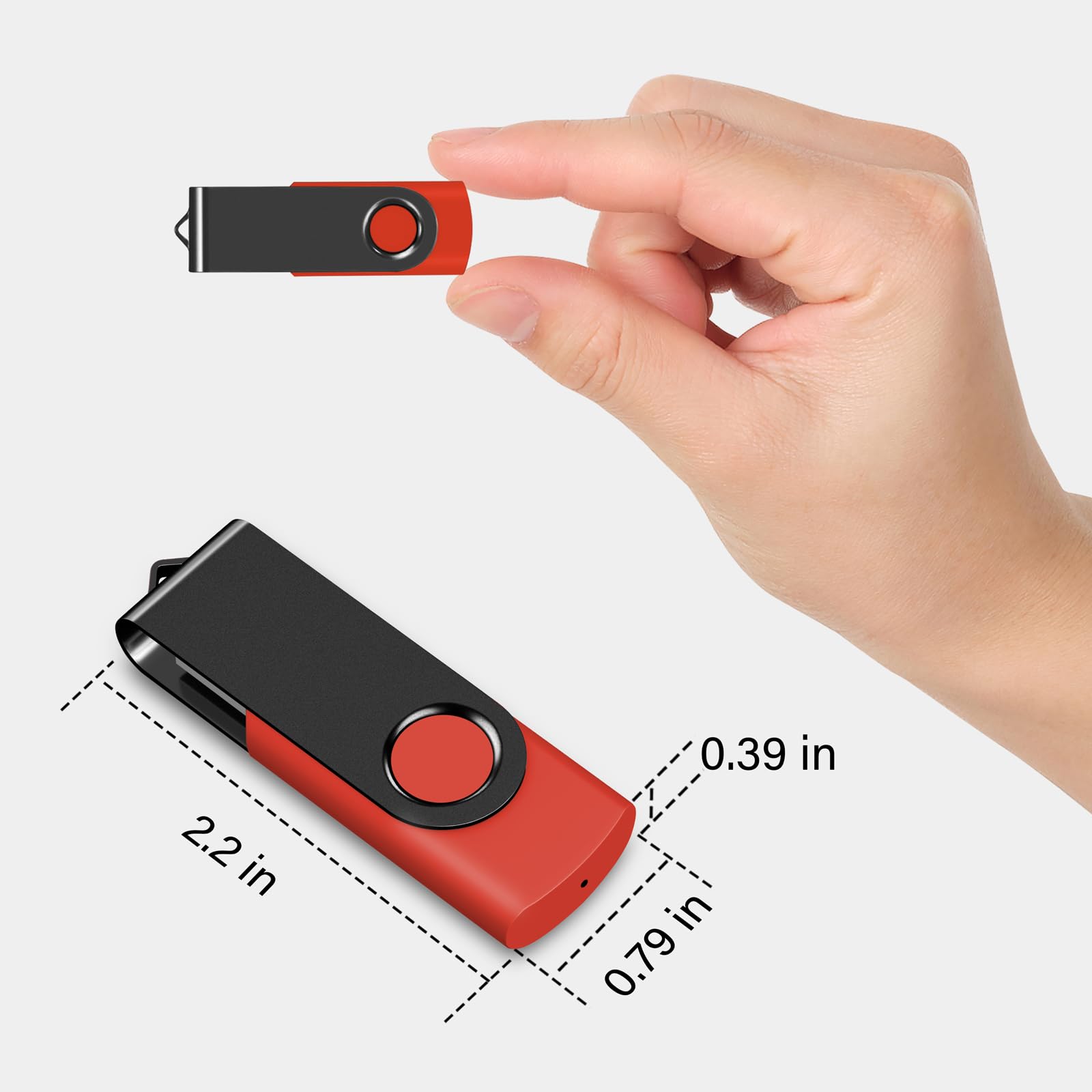 EASTBULL Chiavetta USB da 4 GB, confezione da 20 pezzi, con cordini, chiavetta USB 2.0, memoria di massa, 4 GB, confezione da 20