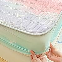 Vista 4 de FCLDESHOP Comfort Hotel - Sábana bajera ajustable de bolsillo profundo, juego de sábanas bajeras y fundas de almohada de seda de hielo de látex