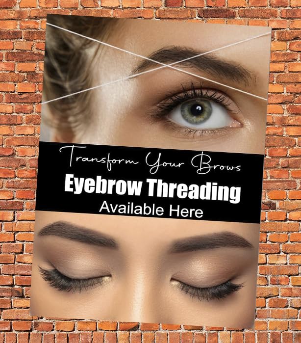 Salon Eyebrow Threading Available Here Large A1 180gsm Poster Size (841mm x 594mm) V4