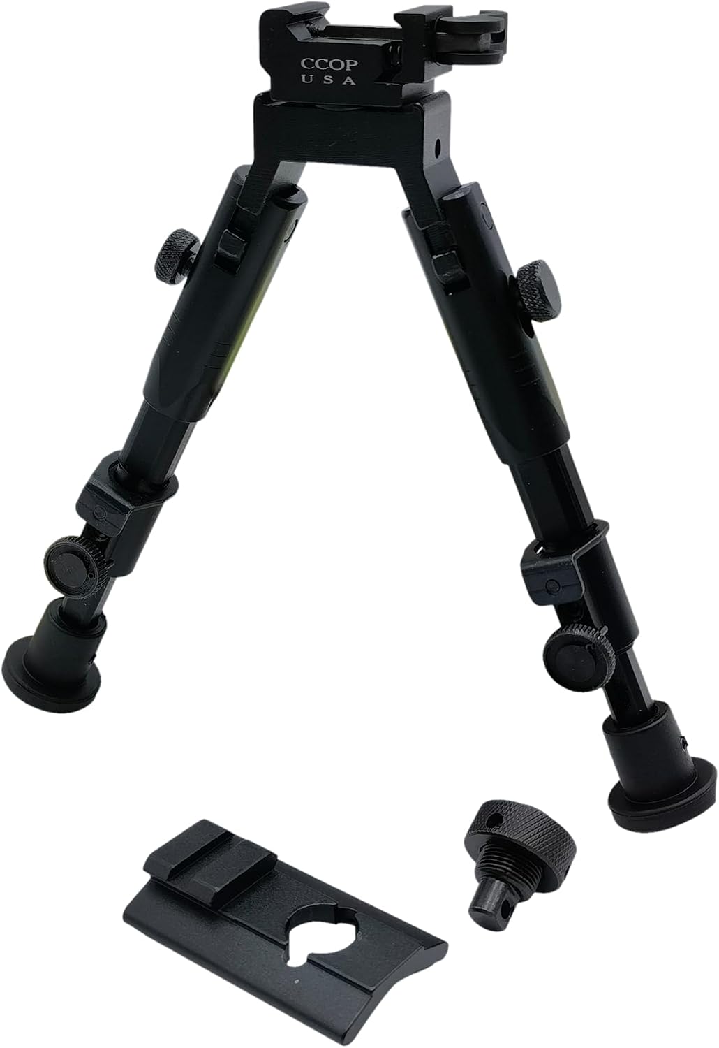 CCOP USA 6.5" Folding Picatinny QD Mount Bipod with Swivel Stud Adapter (Quick Detach) BP-R59mini