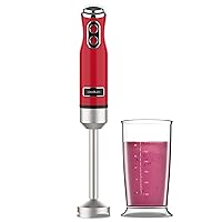 Cecotec Frullatore a Immersione Retro Power RetroRed 1200MAX. 1200W di Potenza