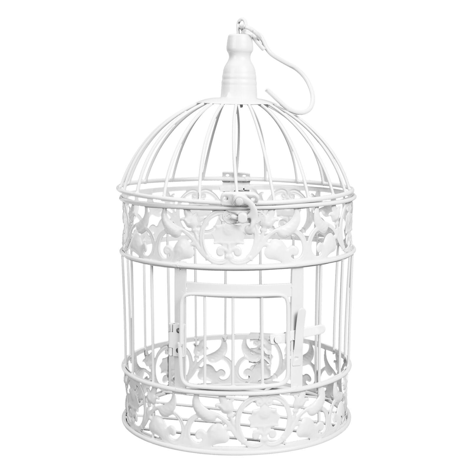 HOMSFOU European-Style Metal Bird Cage Ornament 12.6 Inch Iron Art Decorative Cage for Wedding Party Table Centerpiece and Home Display