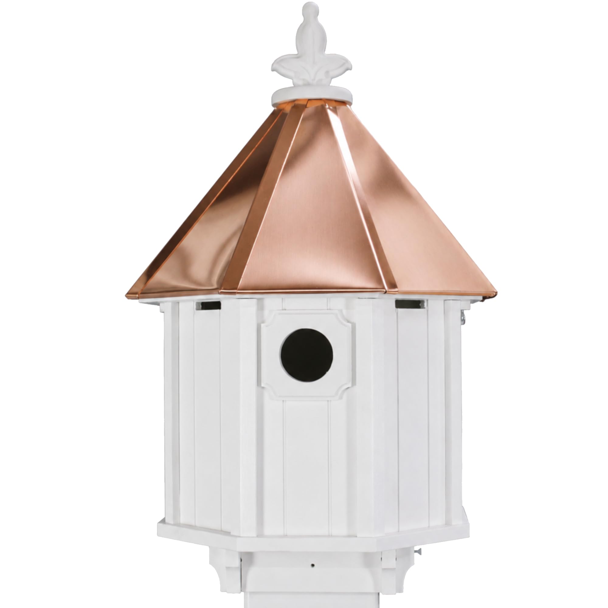 NC BIRDGUY Handmade Copper Roof Bluebird House